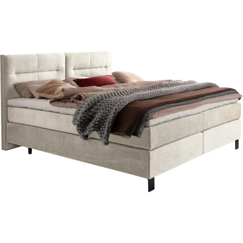 Boxspringbett 240/220 cm in Creme