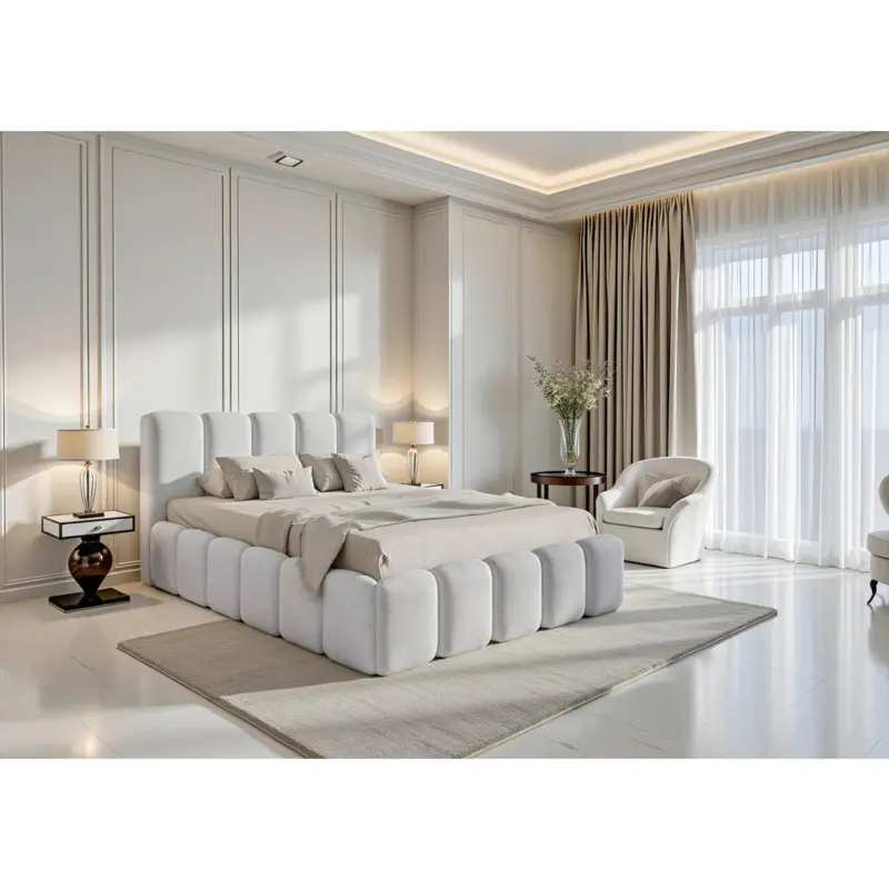 Polsterbett Lattenrost, Bettkasten Grau 180/200 cm