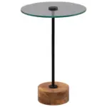 XXXLutz Lauterach - Ihr M&ouml;belhaus bei Bregenz Beistelltisch in Holz, Metall, Glas 35/35/53 cm