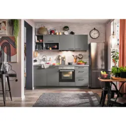 K&uuml;chenblock 205 cm in Anthrazit