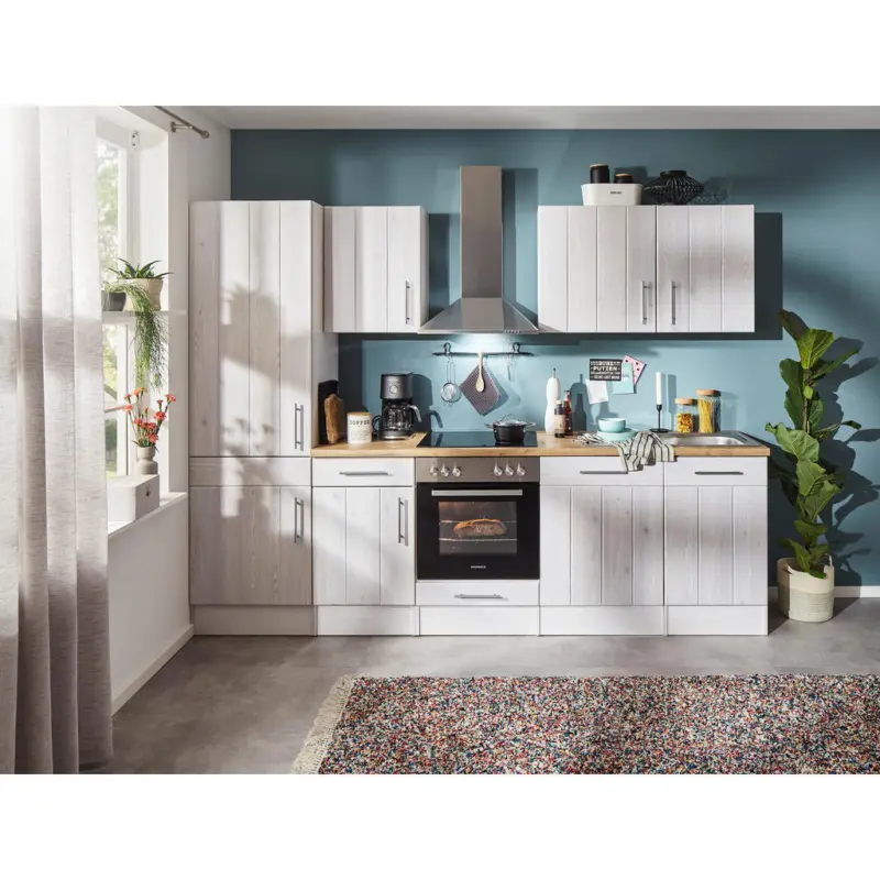 K&uuml;chenleerblock in Wei&szlig;, L&auml;rchefarben