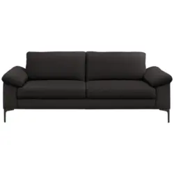 3-Sitzer-Sofa in Flachgewebe Dunkelbraun