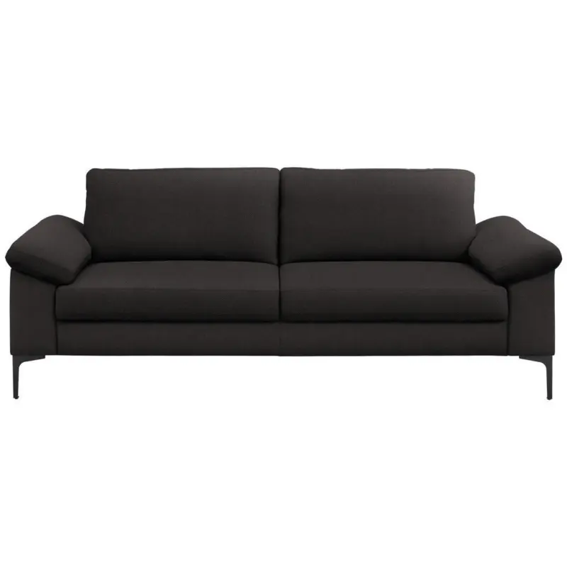 3-Sitzer-Sofa in Flachgewebe Dunkelbraun