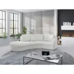 XXXLutz Lauterach - Ihr M&ouml;belhaus bei Bregenz Ecksofa Jazz V in Flachgewebe Wei&szlig; 230/266 cm