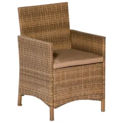 Gartensessel-Set Metall, Kunststoff Naturfarben