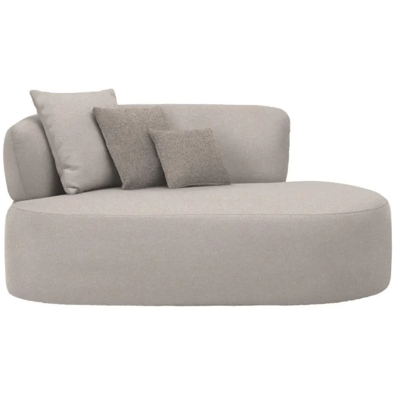 R&eacute;camiere in Pl&uuml;sch Greige, Graubraun