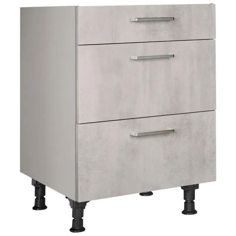 Schubkastenunterschrank 60/87/56 cm in Hellgrau