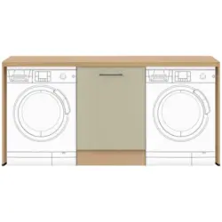 Hauswirtschaftsraum in Eichefarben, Salbeigr&uuml;n