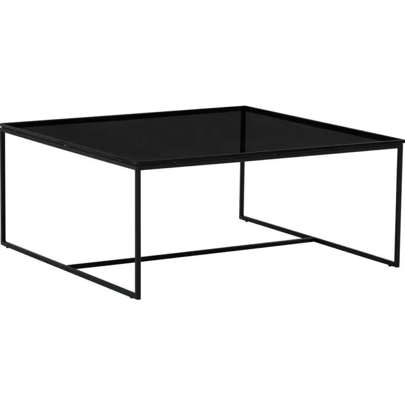 Couchtisch in Metall, Glas 100/100/43 cm