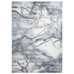 Webteppich 80/150 cm Saphira Goldfarben, Dunkelgrau