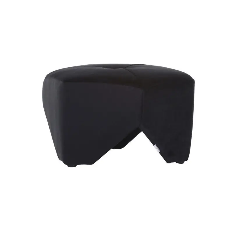 Hocker in Textil Schwarz