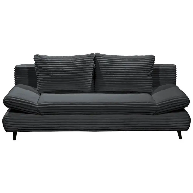 Schlafsofa in Cord Schwarz
