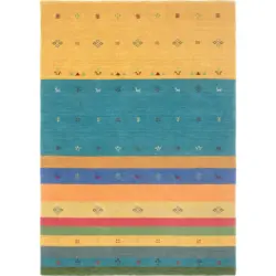 Orientteppich 120/180 cm Reichtum der Stille Multicolor, Goldfarben