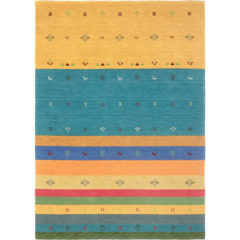 Orientteppich 120/180 cm Reichtum der Stille Multicolor, Goldfarben