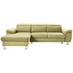 Ecksofa in Webstoff Gr&uuml;n 167/250 cm