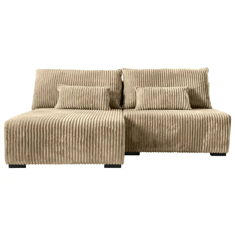 Ecksofa in Cord Beige 146/210 cm