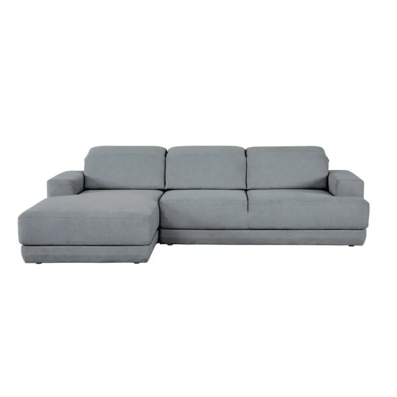 Ecksofa in Webstoff Dunkelgrau 204/293 cm