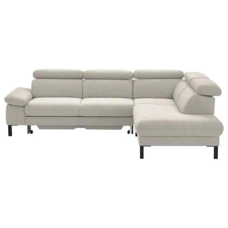 Ecksofa 830 in Flachgewebe Beige