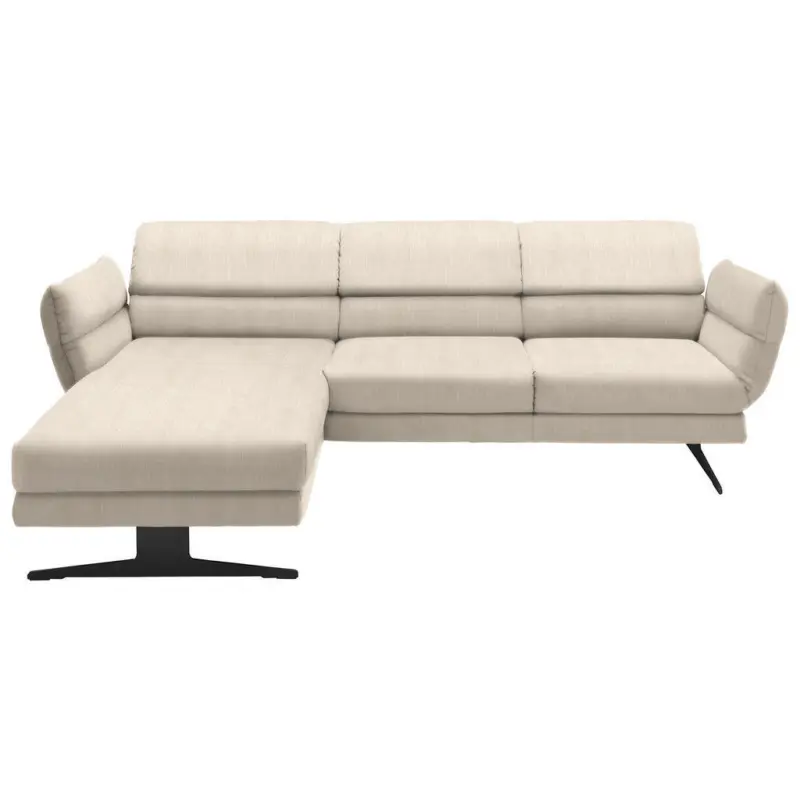 Ecksofa in Flachgewebe Magnolie 176-217/279-327 cm