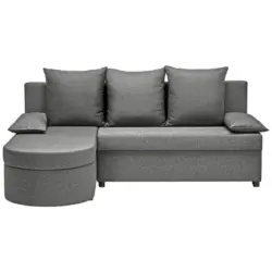 Ecksofa in Webstoff Grau