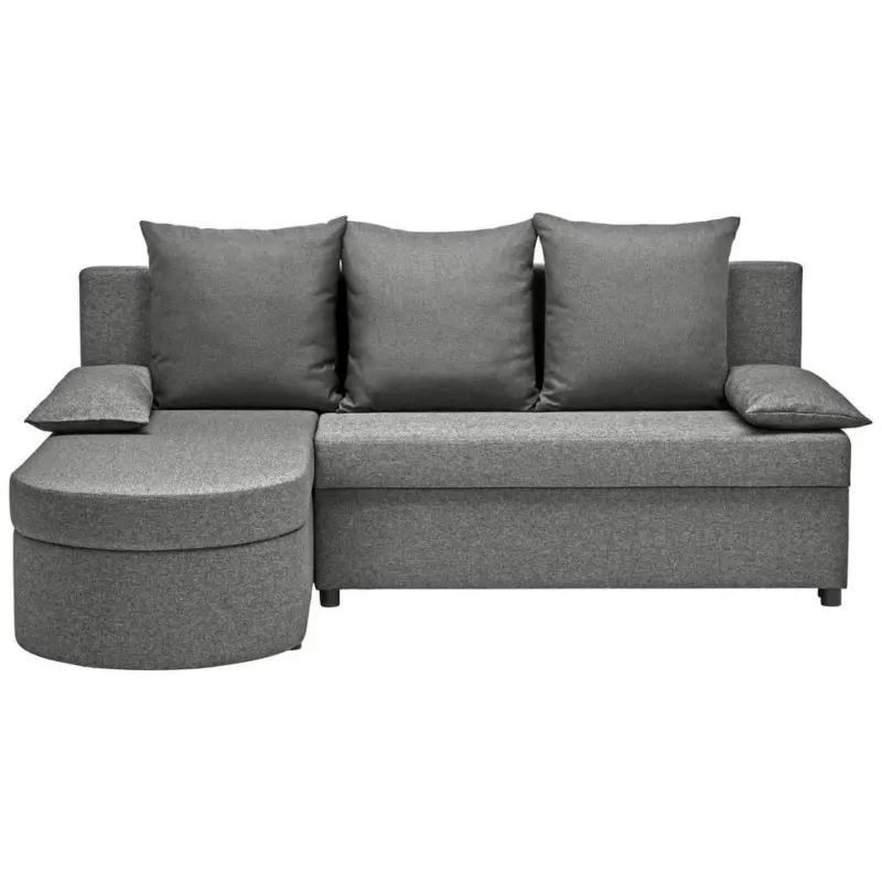 Ecksofa in Webstoff Grau