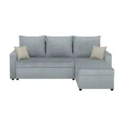 Ecksofa in Cord Mintgr&uuml;n