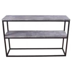 Beistelltisch in Metall, Holzwerkstoff 110/30/70 cm