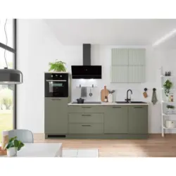 K&uuml;chenblock 260 cm in Gr&uuml;n, Mintgr&uuml;n