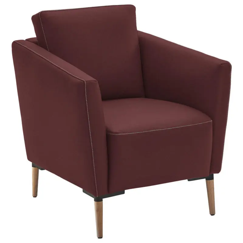 Sessel in Echtleder Bordeaux