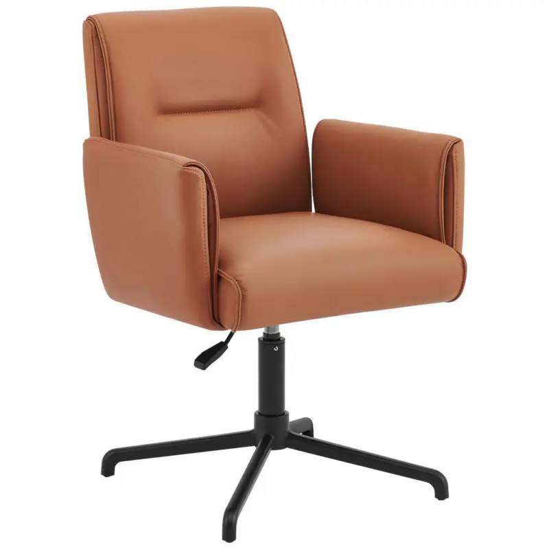 Armlehnstuhl Sitzfl&auml;che 360&deg; drehbar Echtleder