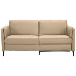 3-Sitzer-Sofa Latina in Echtleder Beige