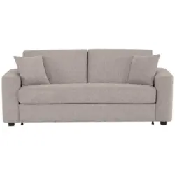 Schlafsofa in Webstoff Taupe