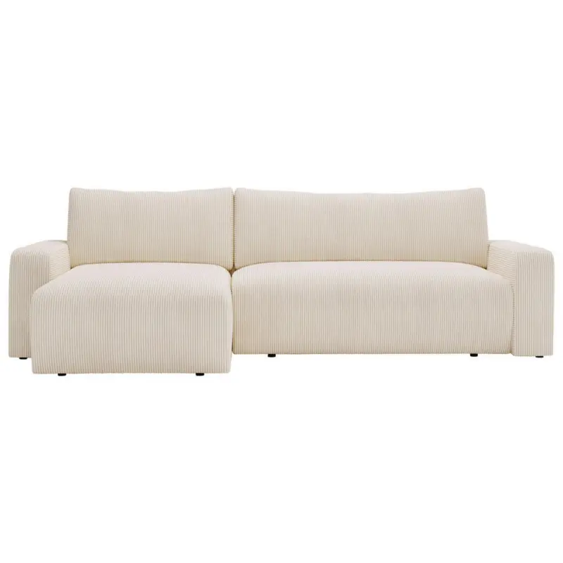 Ecksofa in Cord Creme