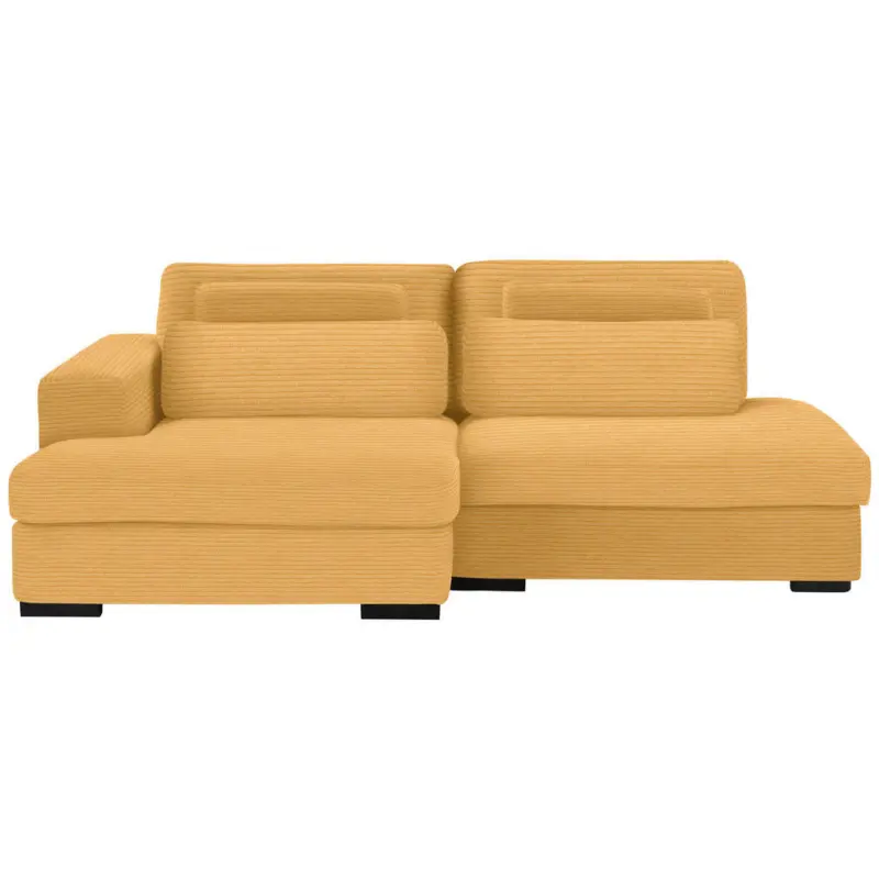 Ecksofa in Cord Gelb