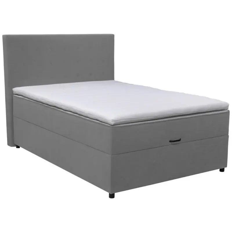 Boxbett 120/200 cm in Grau