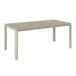 Gartentisch Metall, Keramik Naturfarben rechteckig