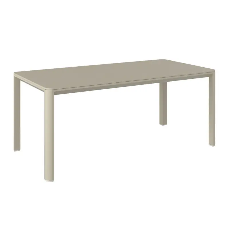 Gartentisch Metall, Keramik Naturfarben rechteckig