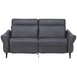 2-Sitzer-Sofa in Echtleder Anthrazit