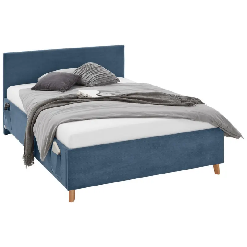 Polsterbett Lattenrost, Bettkasten Anthrazit 90/200 cm