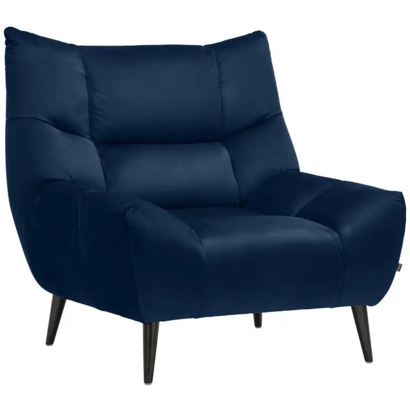 Sessel in Mikrofaser Dunkelblau