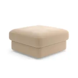 Hocker in Textil Sandfarben