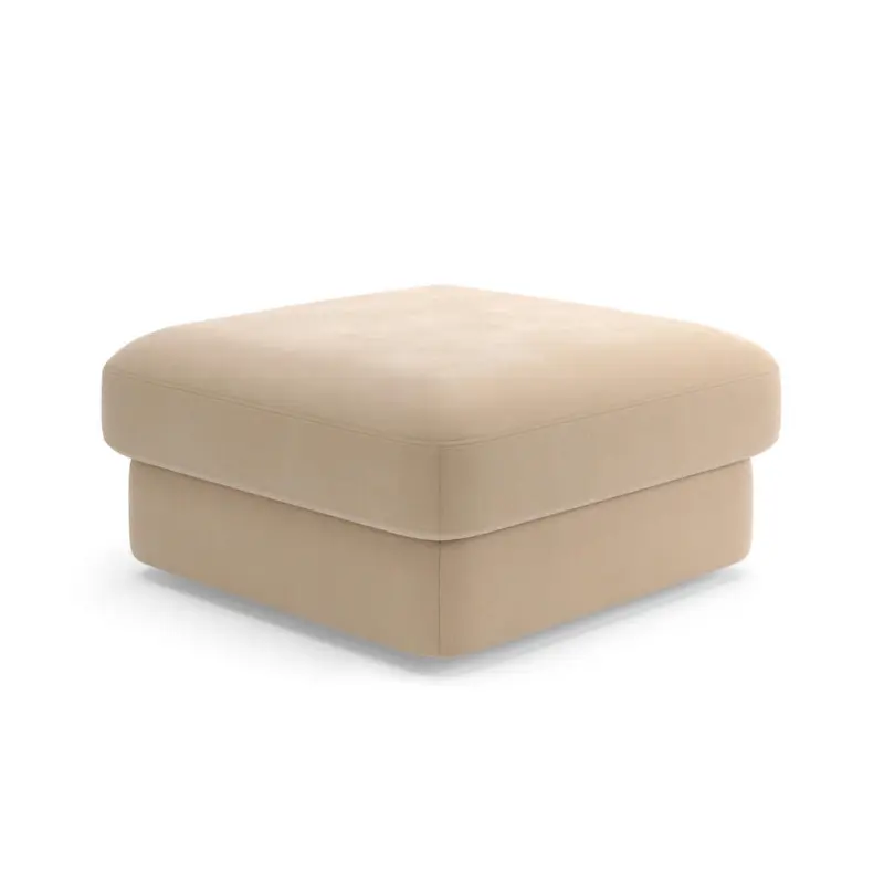 Hocker in Textil Sandfarben