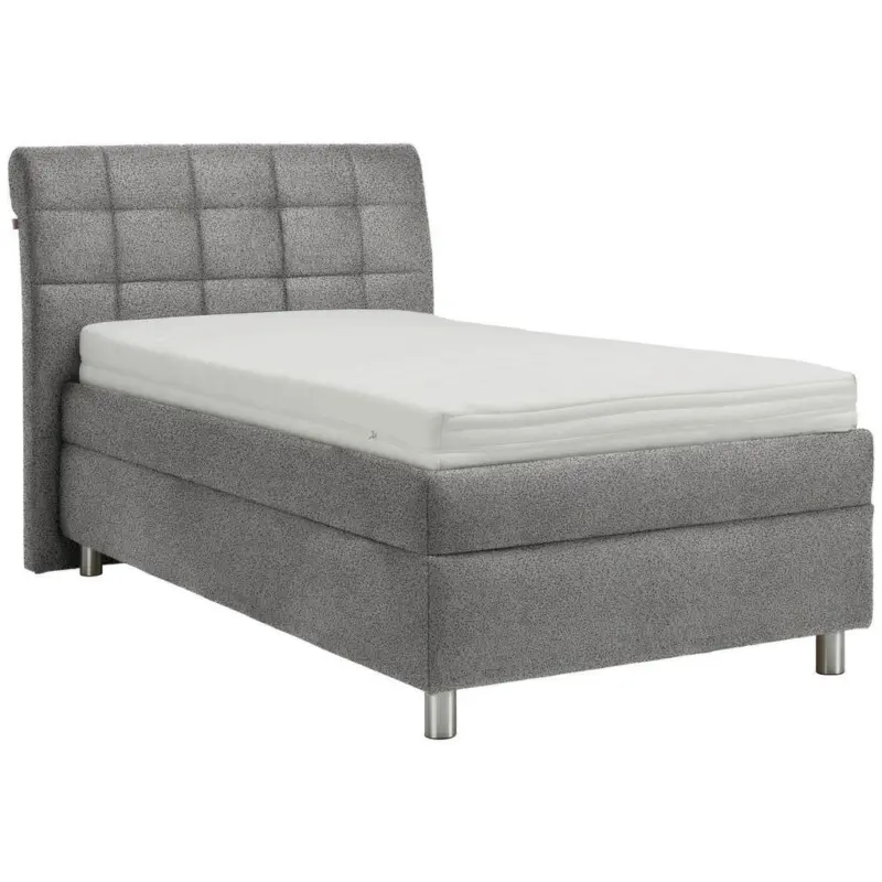 Polsterbett Matratze, Lattenrost Hellgrau 100/200 cm