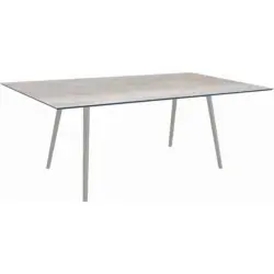 Gartentisch Kunststoff Grau rechteckig