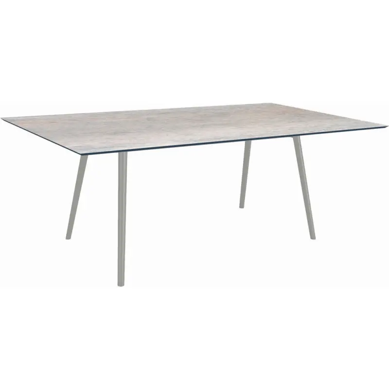 Gartentisch Kunststoff Grau rechteckig