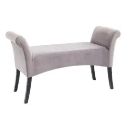 Sitzbank in Textil Silberfarben