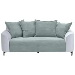 2-Sitzer-Sofa in Cord, Velours Blaugrau