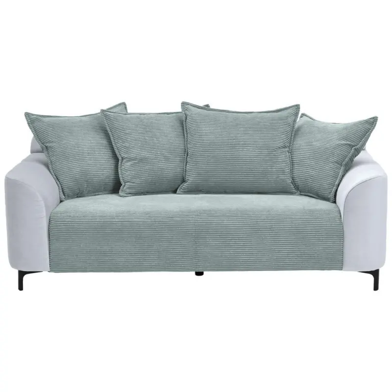 2-Sitzer-Sofa in Cord, Velours Blaugrau