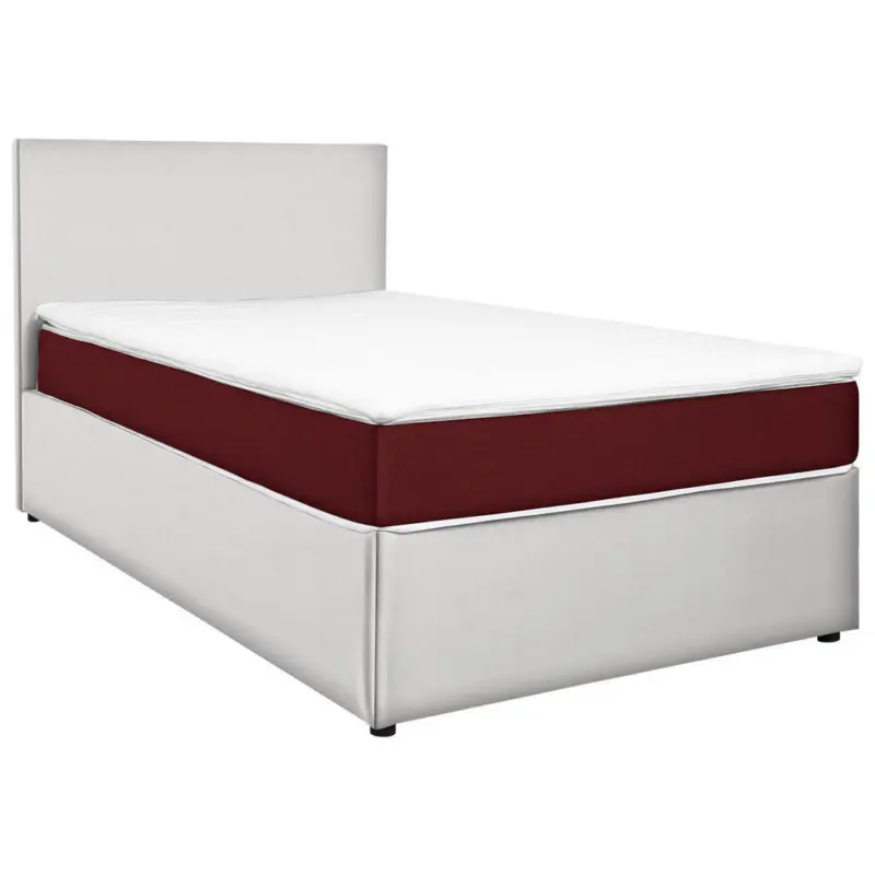 Boxbett 140/200 cm in Rot, Wei&szlig;
