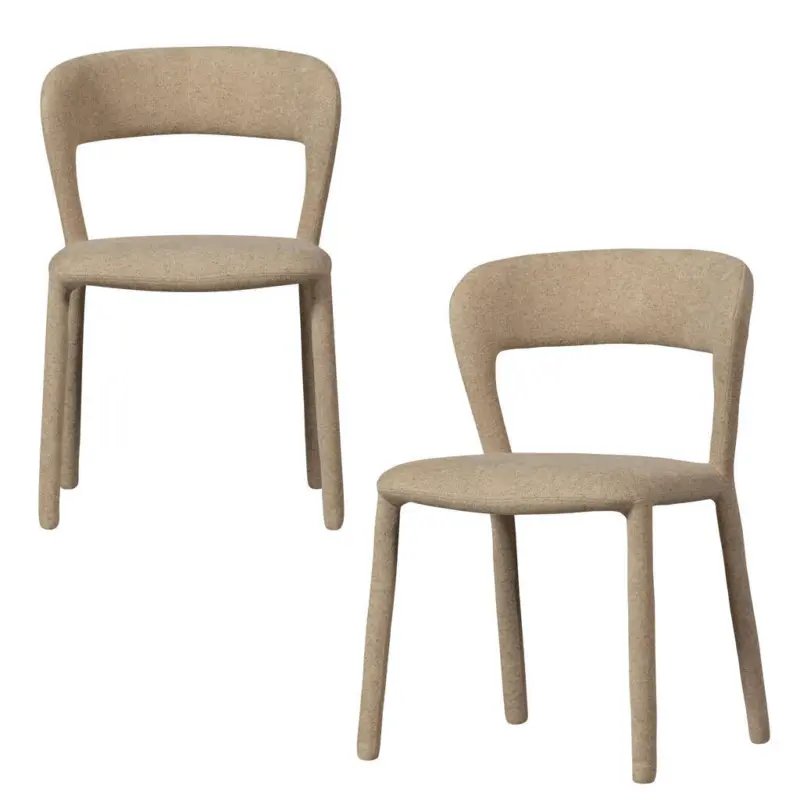 Stuhl-Set 2 St&uuml;ck Webstoff